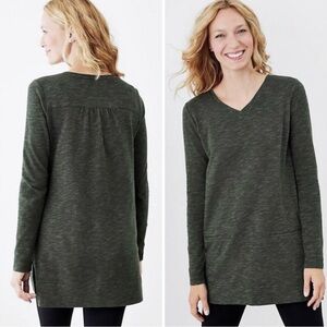 J. Jill Dark Gray Long Sleeve Sweater Tunic